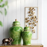 Green Ceramic Jar Withlid