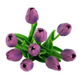 Tulips 9 Stem Purple