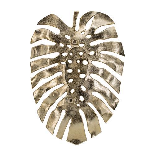 Gold Aluminium Leaf Bowl / Plaque - 630 X 440 X 50