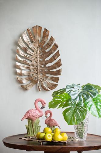 Gold Aluminium Leaf Bowl / Plaque - 630 X 440 X 50