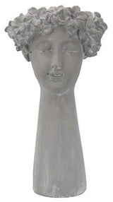 Cement Head Flower Vase - 320 X 240 X 580