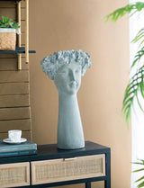 Cement Head Flower Vase - 320 X 240 X 580