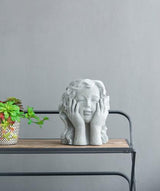 Girl Statue Planter - 255 X 245 X 290