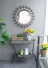 Maggie Galvanized Tray Table - 810 X 380 X 780