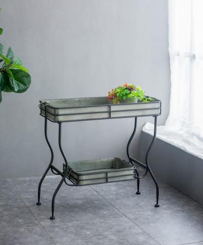 Maggie Galvanized Tray Table - 810 X 380 X 780