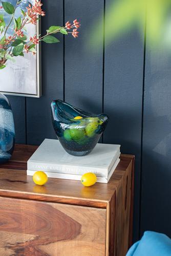 Blue Glass Vase - 290 X 195 X 180