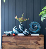 Blue Glass Vase - 190 X 190 X 400