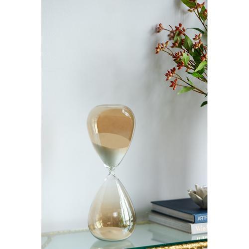 Hourglass With. Grey Luster Finish, 90 Minutes, White Sand