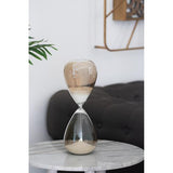 Hourglass With. Grey Luster Finish, 90 Minutes, White Sand