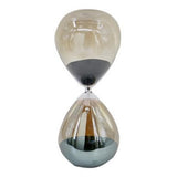 Hourglass With. Grey Luster Finish, 240 Minutes, Black Sand