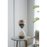 Hourglass With. Grey Luster Finish, 240 Minutes, Black Sand