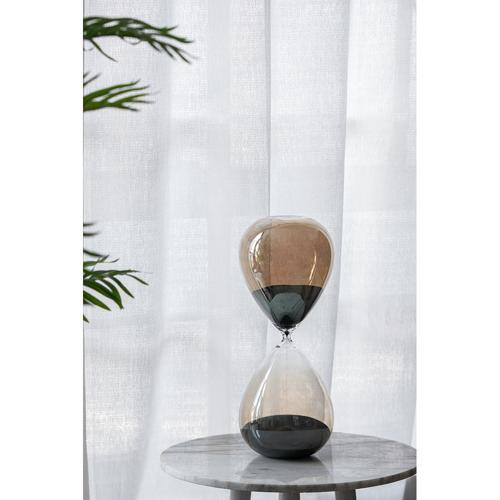 Hourglass With. Grey Luster Finish, 240 Minutes, Black Sand
