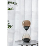 Hourglass With. Grey Luster Finish, 240 Minutes, Black Sand