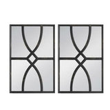 Black Carved Wll Mirror Set of 2 - 400 X 600 X 30
