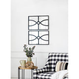 Black Carved Wll Mirror Set of 2 - 400 X 600 X 30