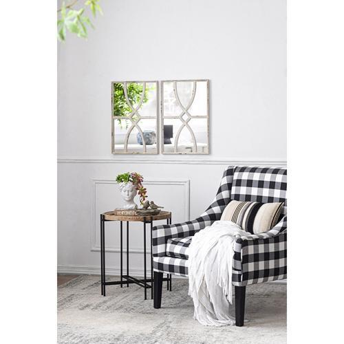 White Carved Wll Mirror Set of 2 - 400 X 600 X 30