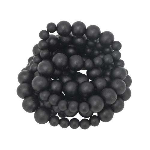 Black Wood Beads