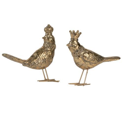 Gold Birds Set of 2 - 145 X 50 X 175