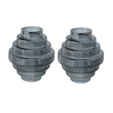 Glass Vase Set of 2 Smoke - 150 X 150 X 170