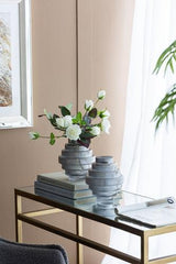Glass Vase Set of 2 Smoke - 150 X 150 X 170