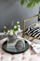 Glass Vase Set of 2 Smoke - 150 X 150 X 170