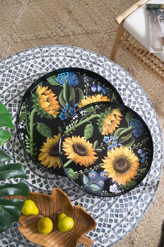 Sunflower Trays Set of 2