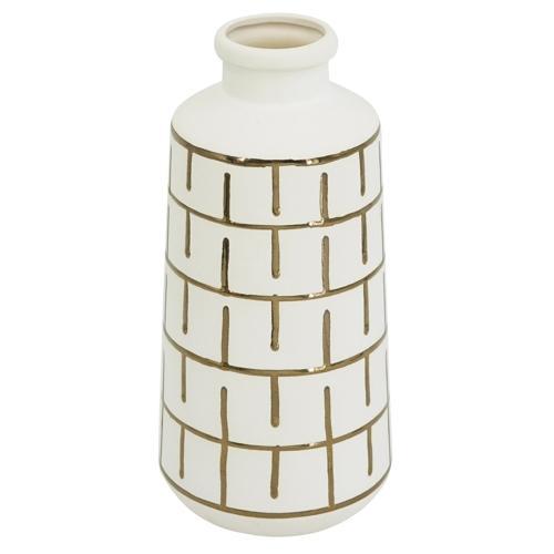 Ceramic White Vase - 145 X 145 X 300
