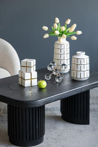 Ceramic White Vase - 130 X 130 X 235