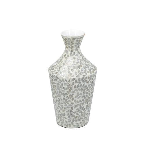 Capiz Vase - Silver - 250 X 250 X 500