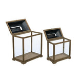Antique Gold Lanterns Set of 2 - 480 X 270 X 570
