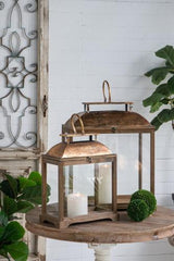 Antique Gold Lanterns Set of 2 - 480 X 270 X 570