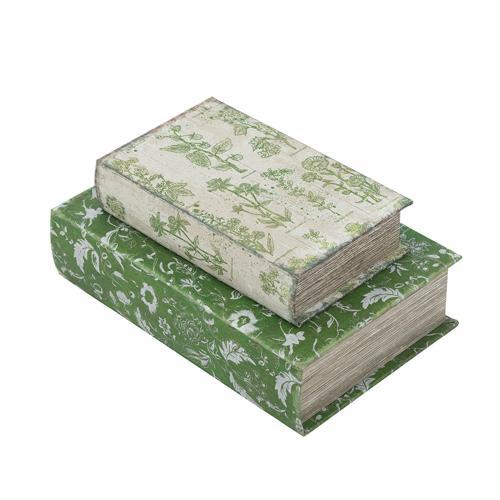 Green Leaf Book Box Set of 2 - 180 X 70 X 270