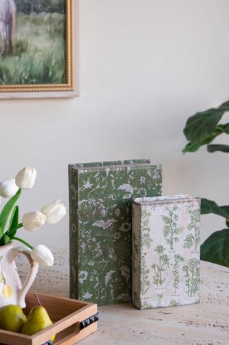 Green Leaf Book Box Set of 2 - 180 X 70 X 270