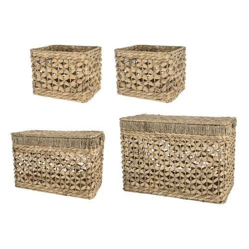 Water Hyacinth Basket Set of 4 - 520 X 300 X 350
