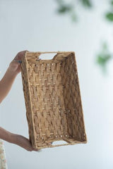 Water Hyacinth Tray Set of 3 - 420 X 280 X 100