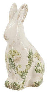 Ceramic Green Floral Rabbit