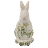 Ceramic Green Floral Rabbit
