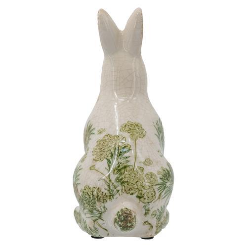 Ceramic Green Floral Rabbit