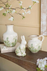 Ceramic Green Floral Rabbit