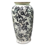 Black Floral Vase - Black - 195 X 195 X 370