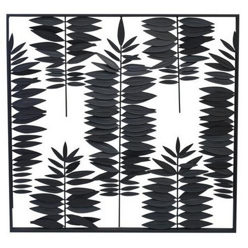 Charcoal Metal Floral Wall Hanging
