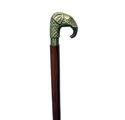 Elephant Walking Stick - Brass