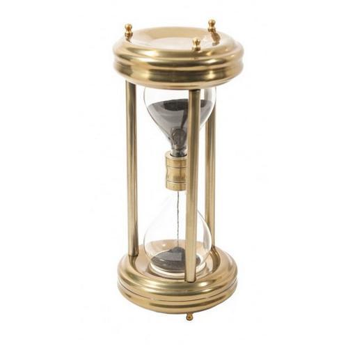 Antique Aluminium Sand Timer - 140 X 140 X 330