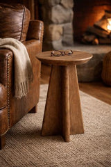 Side Table - Walnut - 400 X 400 X 550
