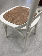 Cross Back Chair - Antique White - 500 X 530 X 890