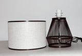 Bamboo & Linen Table Lamp - Natural / Black