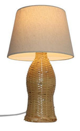 Bamboo & Linen Table Lamp - Natural - 240 X 400