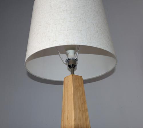 Bamboo & Linen Floor Lamp - Natural - 420 X 1580