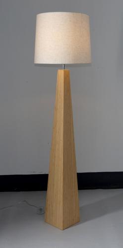Bamboo & Linen Floor Lamp - Natural - 420 X 1580