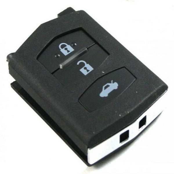 Mazda 3 Button Remote Key Fob, sleek design for easy locking and unlocking, compatible with Mazda 3 and 6 models.